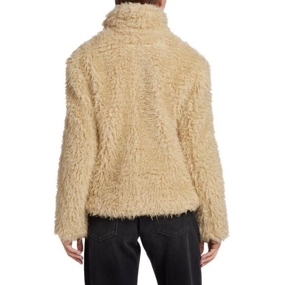 NEW MM6 Maison Margiela Faux Fur Teddy Jacket BEIGE SIZE 36 (0)/100%AUTHENTIC - Picture 2 of 6